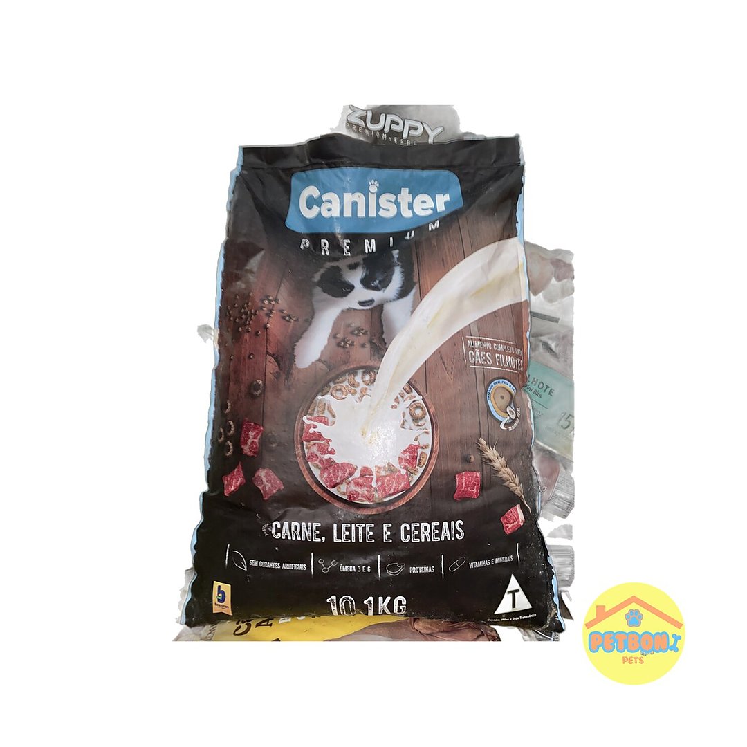 Canister Premium Cães - Carne, Leve e Cereais 15 kg
