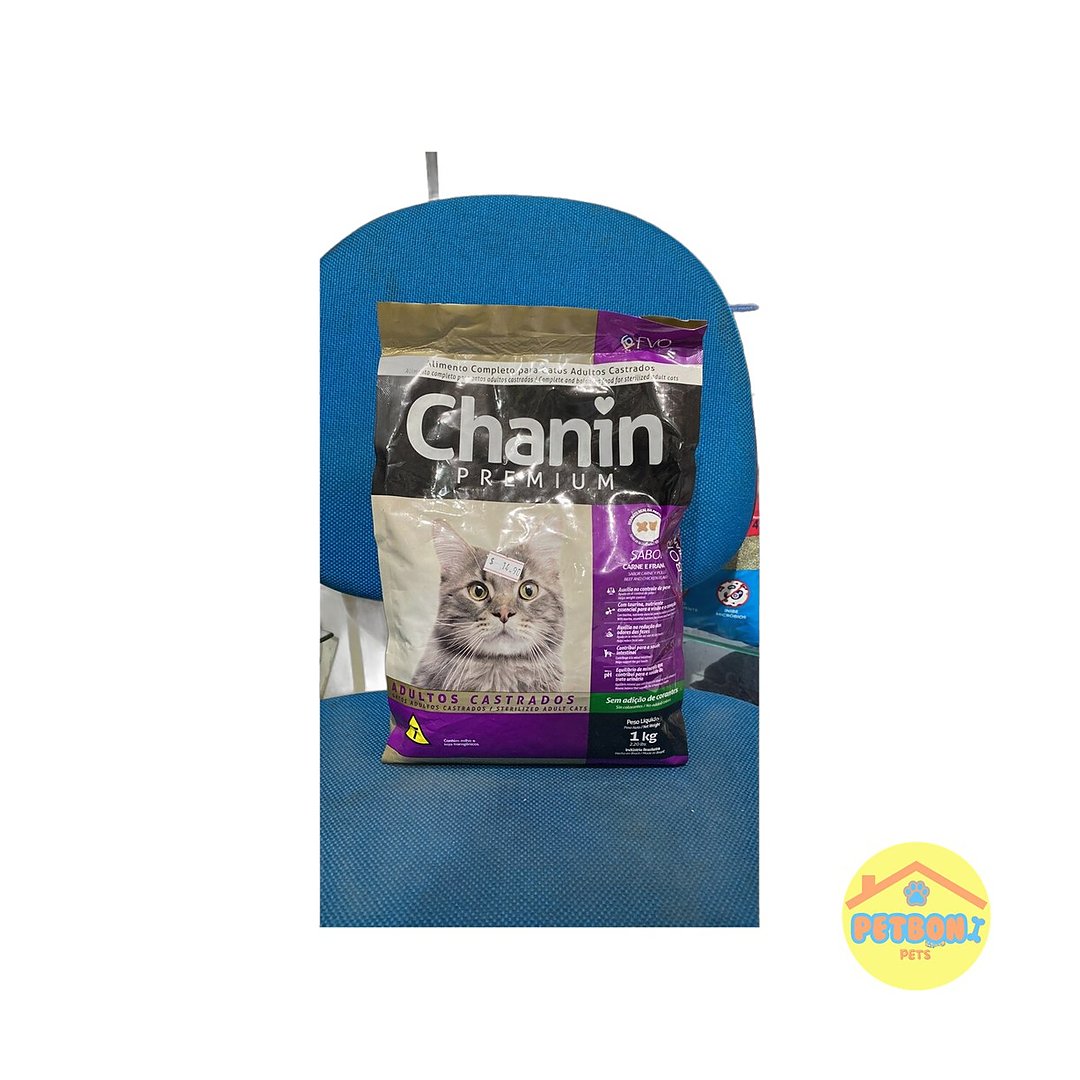 Chanin Premium Gatos Adultos - Peixe/Salmão 1 kg