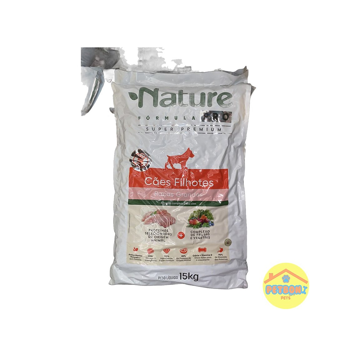 Nature Pro Cães Filhotes Raças Pequenas e Médias 15 kg