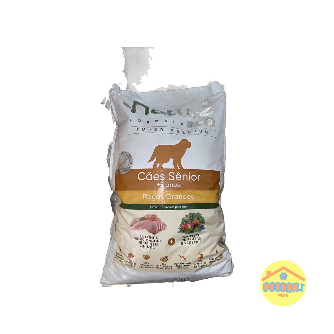 Nature Pro Cães Sênior +5 Raças Pequenas e Médias 12 kg