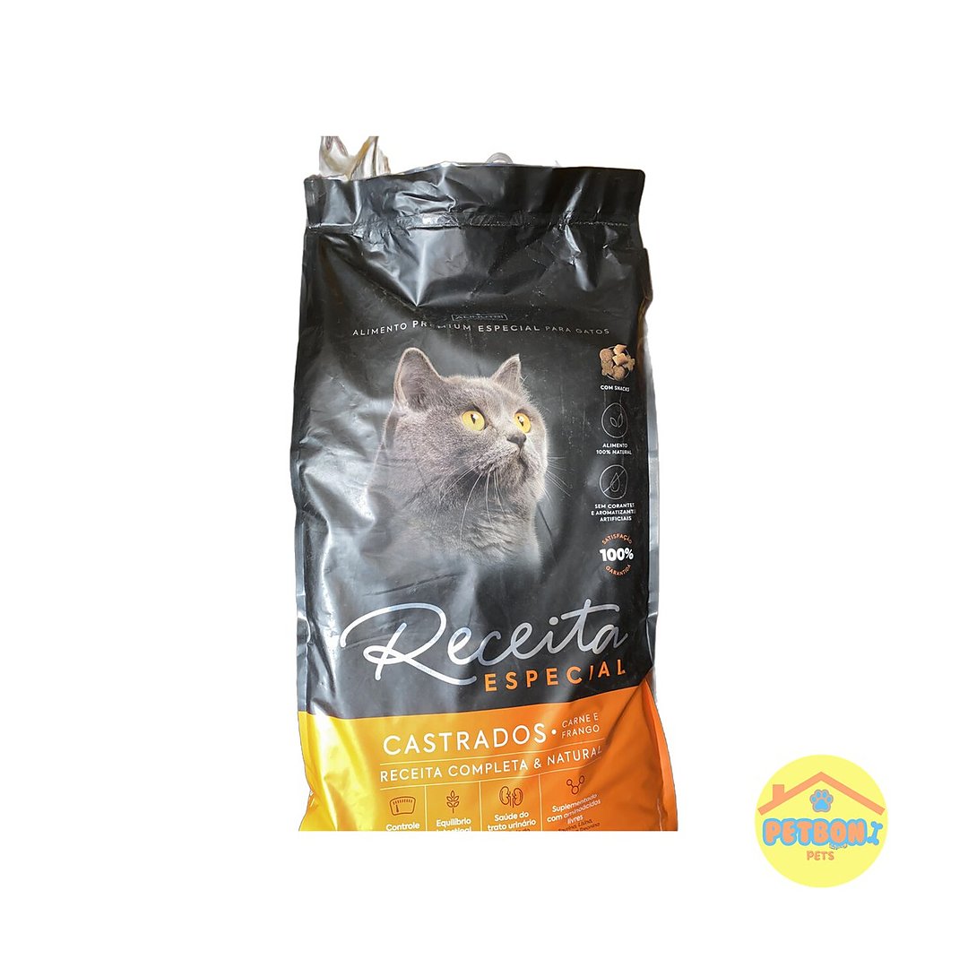 Receita Especial Gatos Castrados - Carne e Frango 10,1 kg